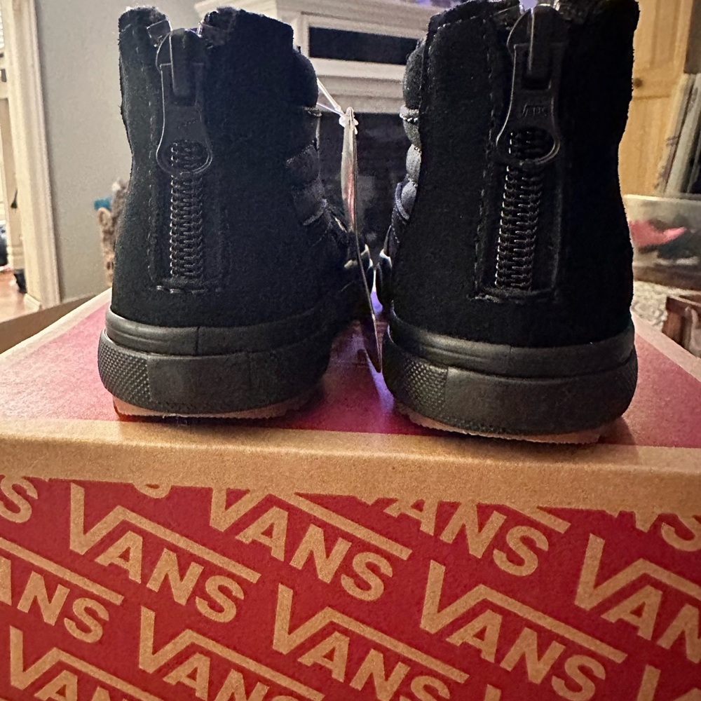 VANS Black Suede Toddler Sneakers - Picture 4 of 11